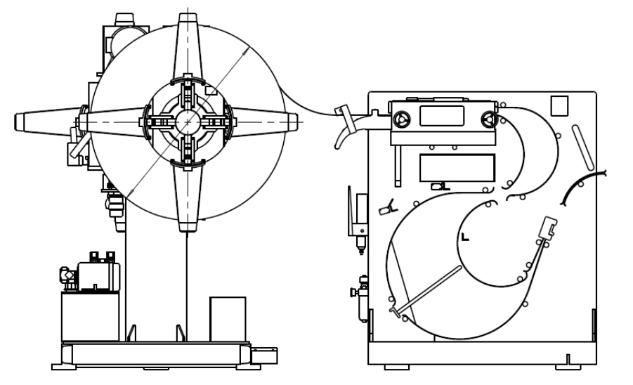 EV 0.15-0.3mm Stamping Press-New Loop Leveler and Dual-Head Uncoiler