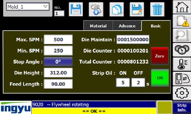 EV 0.15-0.3mm Stamping Press-ONE System Control